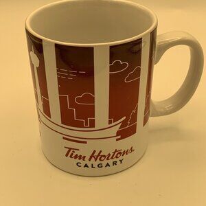 Tim Hortons 2016 Traveller's Collection Series 1 CALGARY Skyline Red Mug Cup